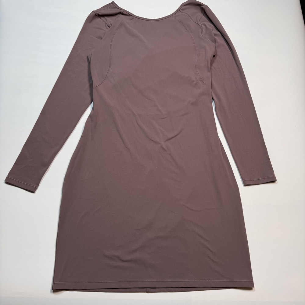 Lululemon Athletica Dress Womens‎ 6 Purple Long Sleeve Wrap Jersey Mini Stretch